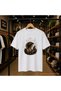 Virgo Zodiac Chest Printed 100% Cotton Oversize Loose Regular Fit Crew Neck T-Shirt
