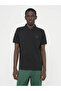 Silicon Badge Polo Men's Black T-Shirt