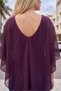 Ruffle Chiffon Crew Neck Flounce Casual Blouse - 6