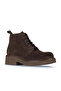 Brown Suede Women's Heeled Boots - 2