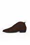 Brown Nubuck Women's Heeled Boots - 3