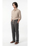Men's Smoked Comfortable Fit Linen Muslin Trousers Lightweight Casual Thin Fabric with Back Pockets - 4