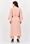 Women Textured Kaftan Maxi Dress, Tea Pink - 4