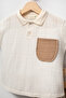 Boy's Polo Collar Knitwear Top and Pants Set 3717 Smr - 4