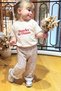 Boy's Beige Slogan Printed Cotton Underwear Set - 4