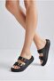 Double Buckle Women's Daily Slippers