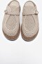 Vone Beige Suede Genuine Leather Belted Closed Toe Women's Slippers - 2