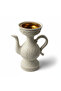 Cream Chalk Arabic Incense Burner | Ornate Floral Engraving | 18 cm - 4