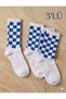 Pack of 3 Checkerboard Patterned White Tennis Socks - Soft Textured Casual Socks Unisex - 2