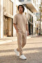Men's Short Sleeve Oversize Combed Cotton Tracksuit Set - 5