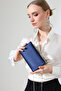 Navy Blue Satin Sparkling Women's Evening Dress Bag Stylish Evening Event Model