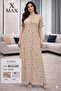 Women's Long Patterned Soft Patterned Robe - Half Sleeve - 2