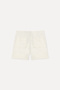Women's Beige Fitted Shorts with Button Detail - 2