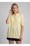 Women's Polo Collar Mesh Detailed Oversize Knitwear Blouse - 3