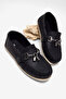Boy's Black Comfortable Fit Thermo Sole Buckle Loafer - 2