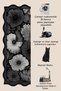 Sdt Black Flower Shape Theme Patterned Modern Woven Base Decorative Carpet Sdt1490 - 5