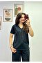 V-Neck Short-Sleeved Trousers with Elastic Waist, Two-Piece Set - 3