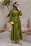 Skirted Gipeli Pistachio Green Ayrobin Suit - 4