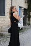 Buketli̇ Women's Gathered Collar Elastic Waist Blouse & Extra Attached Belt & Elastic Waist Loose Trousers - 3