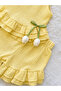 Girl's Tulip Flower Decorated Muslin Set - 3