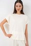Women's Knitted Blouse and Pants Two-Piece Set - White 1415 - 2