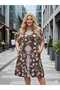 Women's Plus Size Skirt with Ruffle Pockets Lycra Combed Cotton Viscose Dress