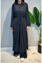 Kadriye Baştürk Modal Cupra Pants Blouse Abaya Set 410 Black - 2