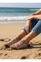 Fully Orthopedic Soft Soles and Stone Details, Two-Buckle Women's Slippers - 5