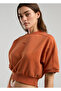 Bronx 1910 Oversize Orange Crop Short Sleeve Women's Sweatshirt - 2