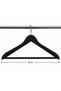 24 Pieces - Wooden Look Plastic A Quality Black Clothes Hangers - 2