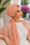 وشاح من الشيفون السالمون مع ربطة عنق - 2
