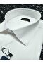 Battal Cream Collar with Buttons at the Bottom Men's Shirt with Pockets and Lycra, Loose Fit Structure. - 4