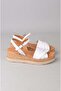 Seç 83 Genuine Leather Padded Heel Sandals (Heel Height: 5 cm) White - 5