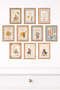 10-Piece Frame Look Pastel Set |   Baby Room |   Nursery, Minimalist, Vintage Painting Set 15X20 cm Mdf Uv Printing - 3