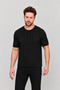 Men's Trend Short Sleeve Striped Casual Black Knitwear T-Shirt - 3