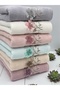 3D Embroidered Floral Embroidery Colorful 6 Piece 50X90 Hand Face Towel Set - 2