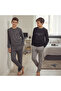 Young Men's Cotton Collared Buttoned Pocketed Gift Set 2 Pieces 2-Piece Top and Bottom Pajama Set (Al007 V2, Al009 - 4