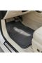 74 * 50cm 5 Pcs Set Car Floor Mats, Carpeted Car Mat with Rubber Design, Heel Pad, Anti-Slip (Grey) - 3