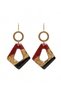 Polymer Clay Special Design Gold Detailed Earrings - 7