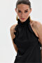 Blade Dark Satin Blouse - 2