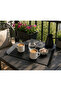 Stylish Rectangular Design Matte Black Tea Serving Tray - 2