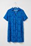 Blue Shirt Collar Short Sleeve Patterned Casual Viscose Woven Dress 105 65 - 2