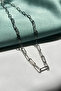 Steel Thick Paperclip Chain Necklace - 2
