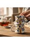 Handcrafted, Double-Sided Embossed Pattern 2-Piece Cup-Mug Set, 5 Different Models