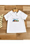 Dinosaur Concept Birthday 1 Year Old Khaki Salopet Shirt Socks Bow Tie - 3