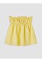 Lcw Vision Yellow Strapless Collar Ruffled 100% Linen Blouse - 6