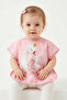Set of 3 Rabbit-Gazelle-Swan Short Sleeve Tie-Detail Adjustable Liquid-Proof Activity and Feeding Bibs - 4