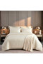 4 Piece Single Duvet Cover Set - Microfiber Satin Stripe, Elastic Fitted Sheet 120x200+20cm Deep Pocket, Hotel Quality Ultra Soft - 2