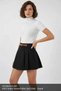 Women's Turtleneck Black Shorts Skirt with Belt - 3