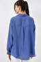 Women's Oversize Cut Viscose Indigo Shirt - 8